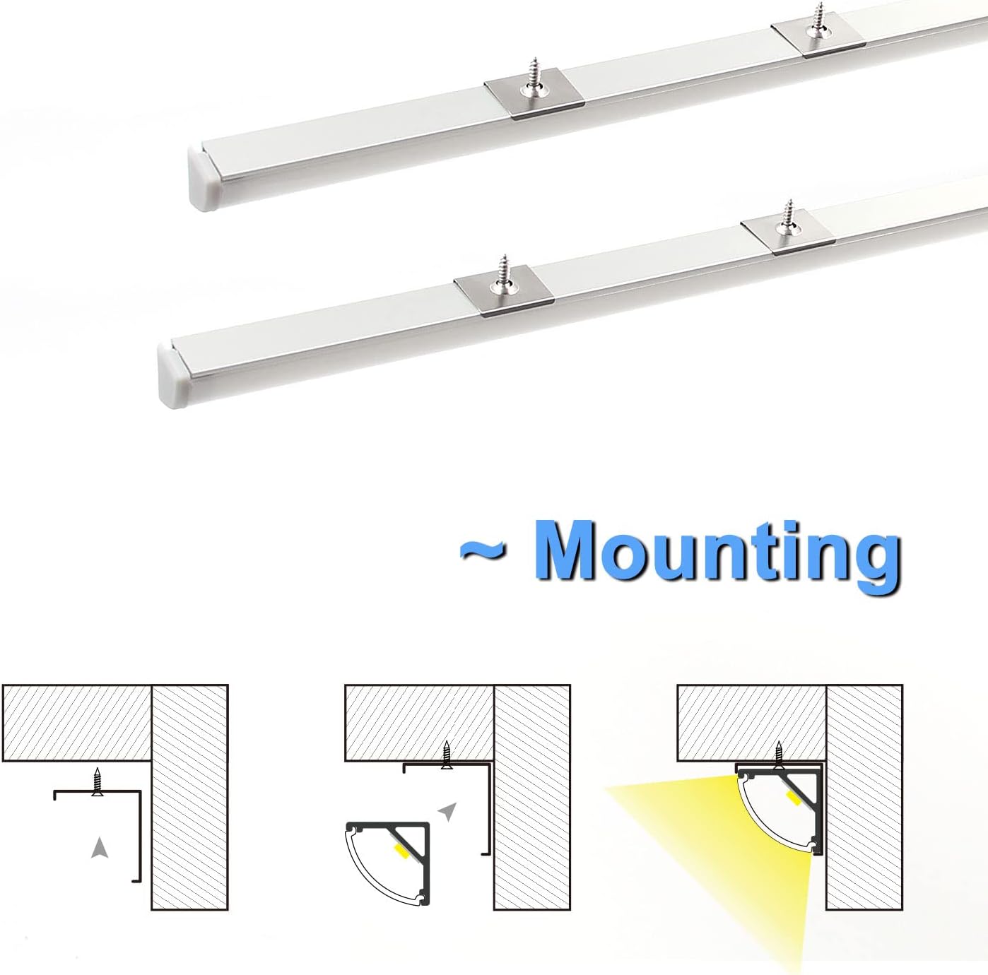 G-RadiantBeam LED Aluminum Channels - 5Packs