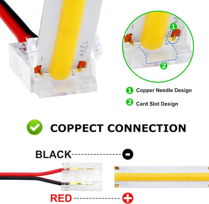 8mm Single-Color Connectors for COB and SMD