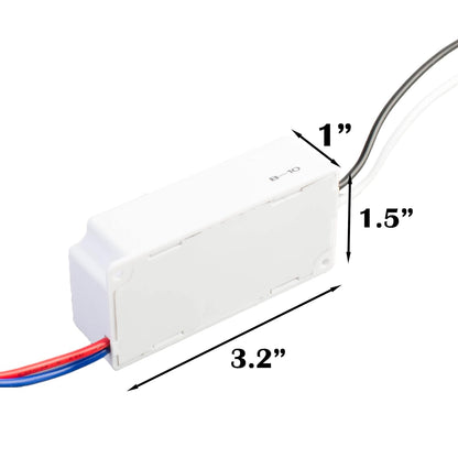 Mini LED Dimmable Driver, UL Listed, 12V DC 60W, Dimensions