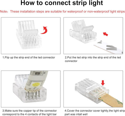 12V and 24V G-Multi Color RGB Strip to Wire Connector