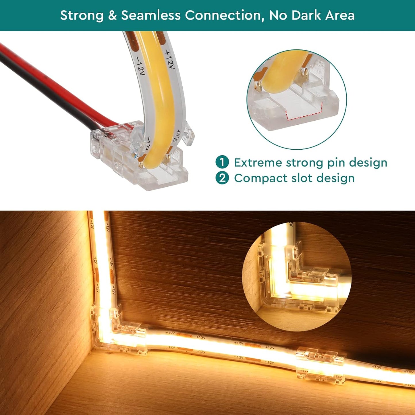 8mm Single-Color Connectors for COB and SMD