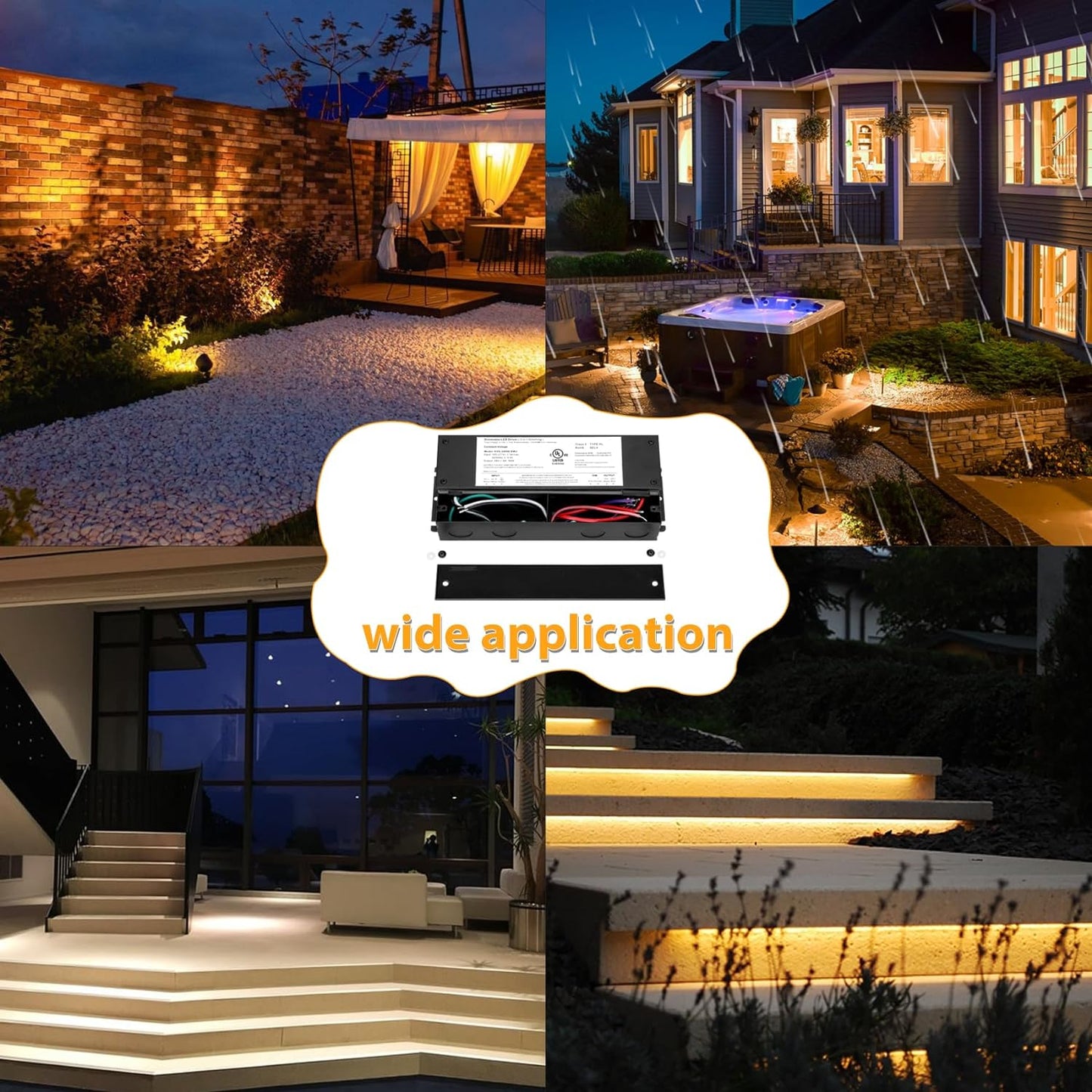 24V G-Pro JB 5-in-1 Universal LED Dimmable Driver Indoor and Outdoor Rated IP65 UL-Listed