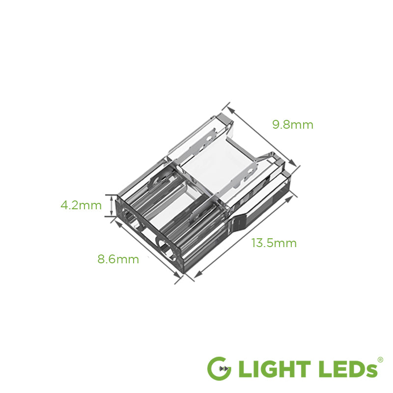 8mm Strip to Wire Pinch Type LED Strip Connector