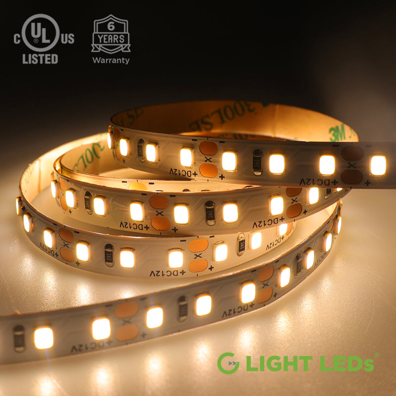 12V DC G Light SMD2835 High Density, Indoor, UL Listed,  Warm White, 3000K