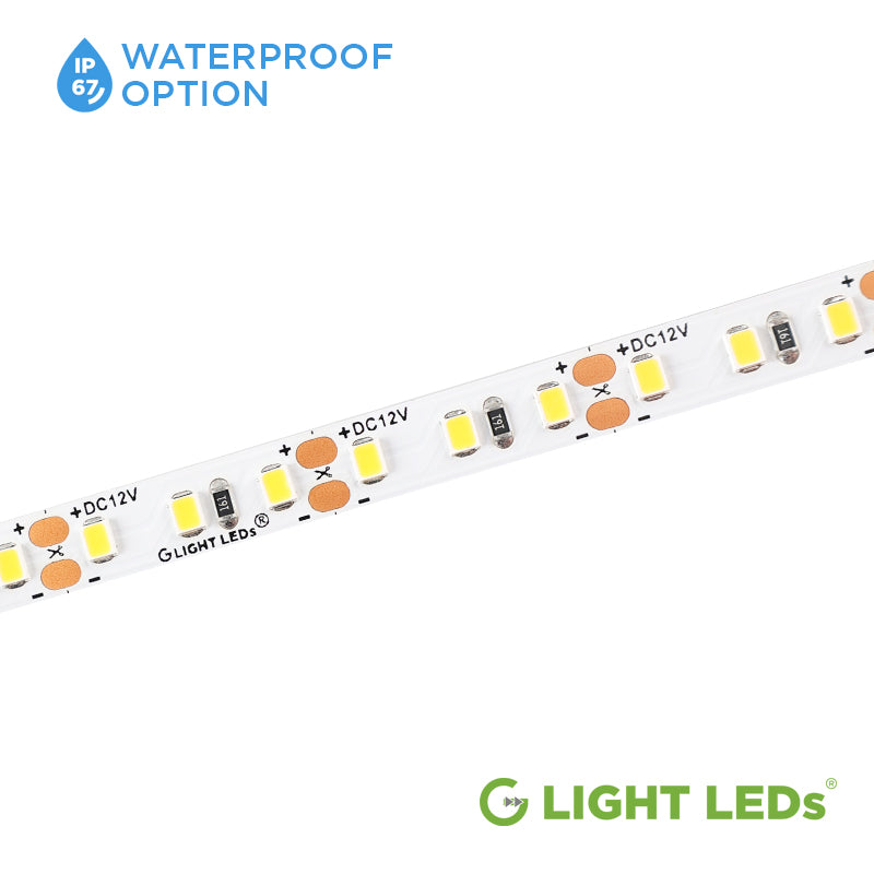 12V G-Bright High Density SMD 2835 LED Strip - Single Color 16.4ft IP30, UL Listed