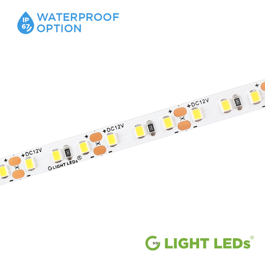 12V G-Bright High Density SMD 2835 LED Strip - Single Color 16.4ft IP30, UL Listed