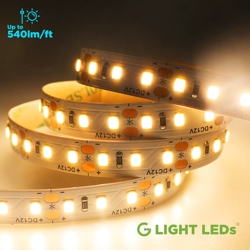 12V G Super Bright SMD 2835 LED Strip - Single Color 10ft IP30 UL-Listed