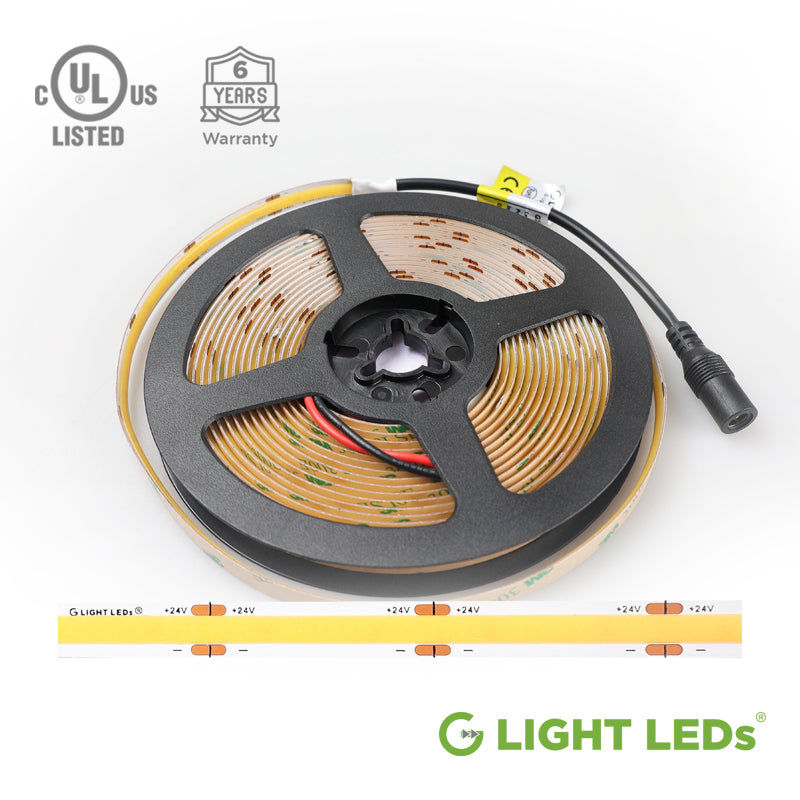 24V COB LED Strip Light UL Listed 16.4ft per roll