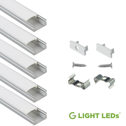 G-RadiantBeam LED Aluminum Channels - 5Packs