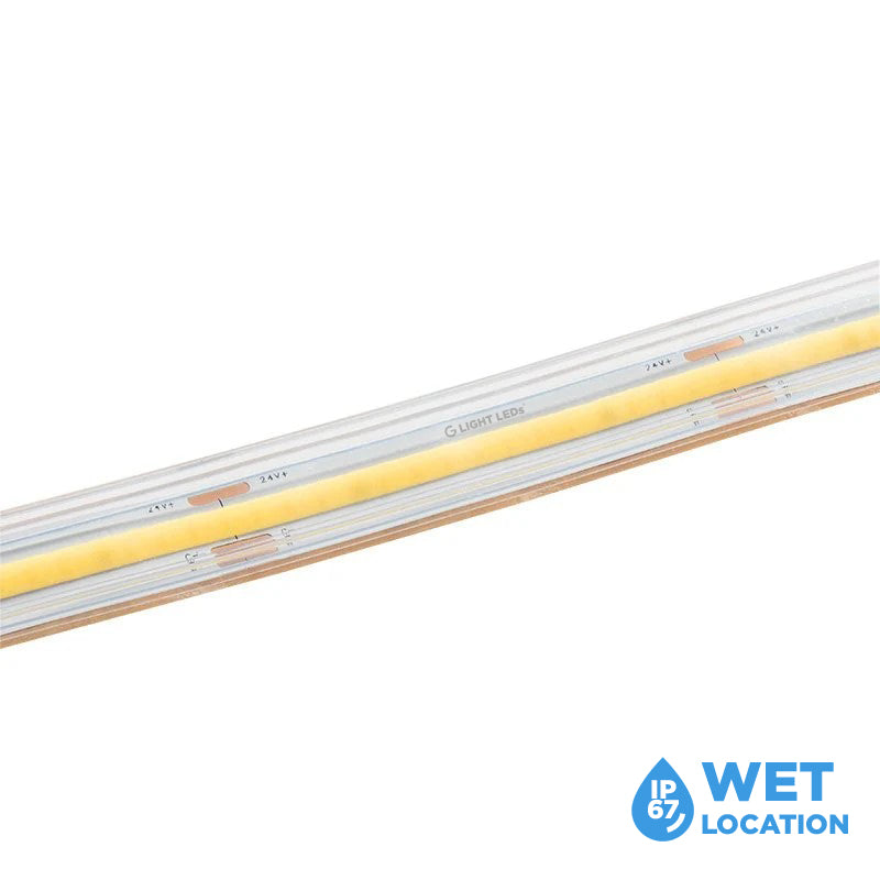 12V & 24V G-Light Tunable White COB LED Strip 2700K-6500K  16.4ft IP30 & IP67 Waterproof  UL-Listed