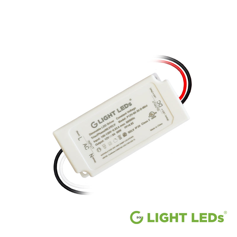 Mini LED Dimmable Driver, UL Listed, 12V DC 60W