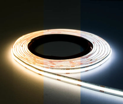 12V & 24V G-Light Tunable White COB LED Strip 2700K-6500K  16.4ft IP30 & IP67 Waterproof  UL-Listed