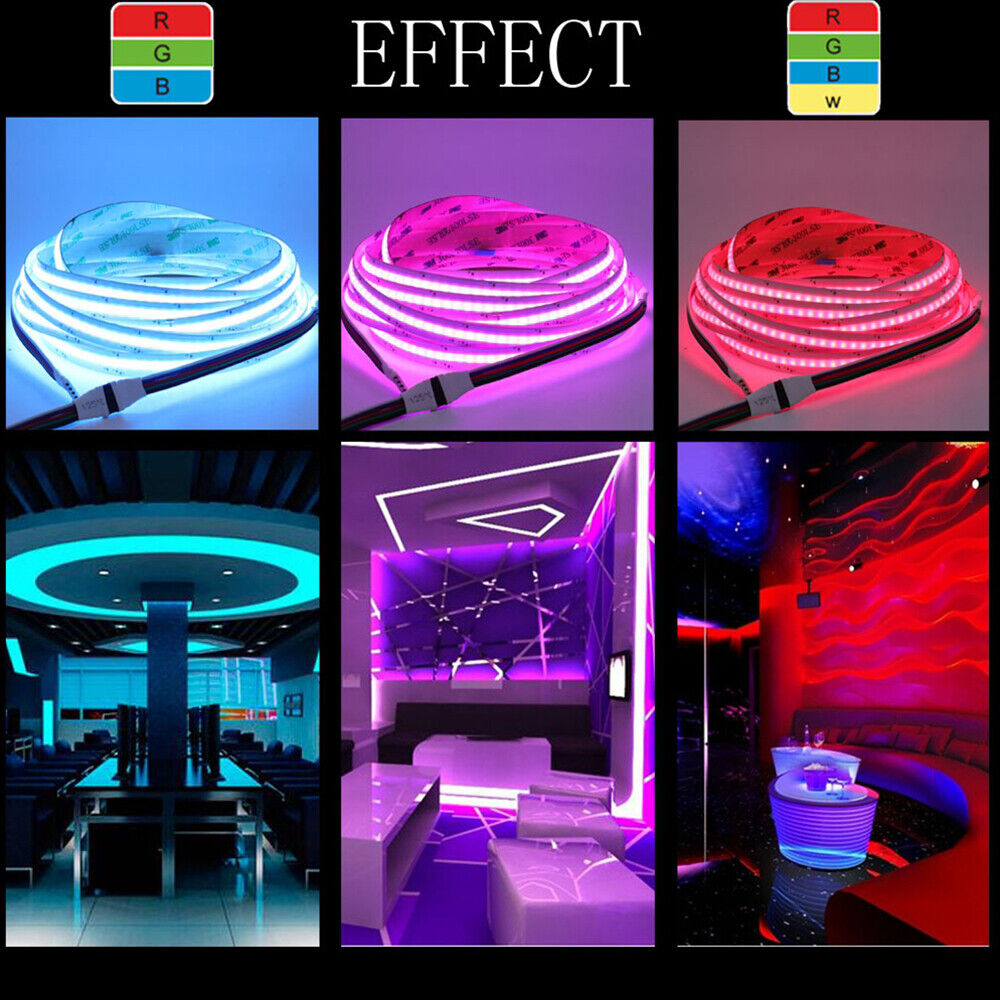 12V & 24V G-Luxe Bliss RGB COB Indoor and Outdoor Rated IP30 & IP67 Waterproof 16.4ft UL-Listed