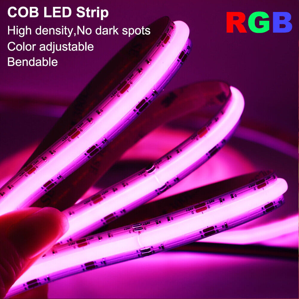 12V & 24V G-Luxe Bliss RGB COB Indoor and Outdoor Rated IP30 & IP67 Waterproof 16.4ft UL-Listed